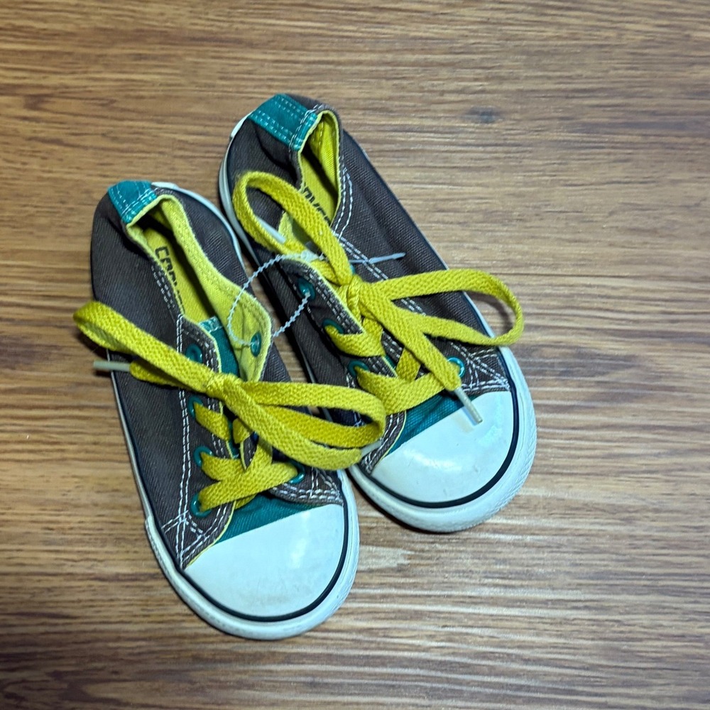 Converse Chuck Taylor All Star Toddler 8 Brown Teal Yellow Low Top